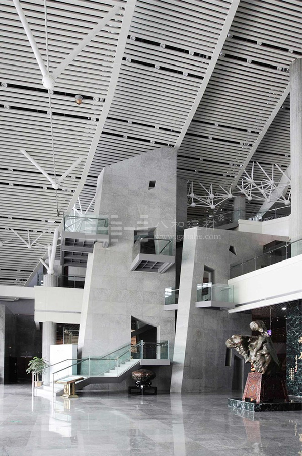 柳州奇石展覽館-鋁單板、條形鋁天花板、鋁格柵吊頂3