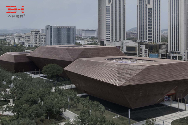 戶外幕墻鋁方通格柵裝飾上饒博物館、城建檔案館、城市規(guī)劃展示館